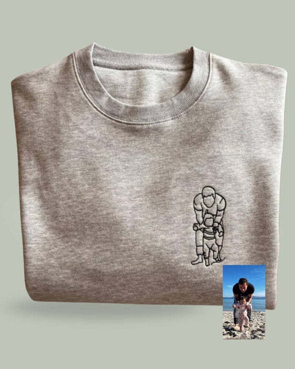 Tu foto bordada en silueta. Camiseta, sudadera con capucha o sin capucha.