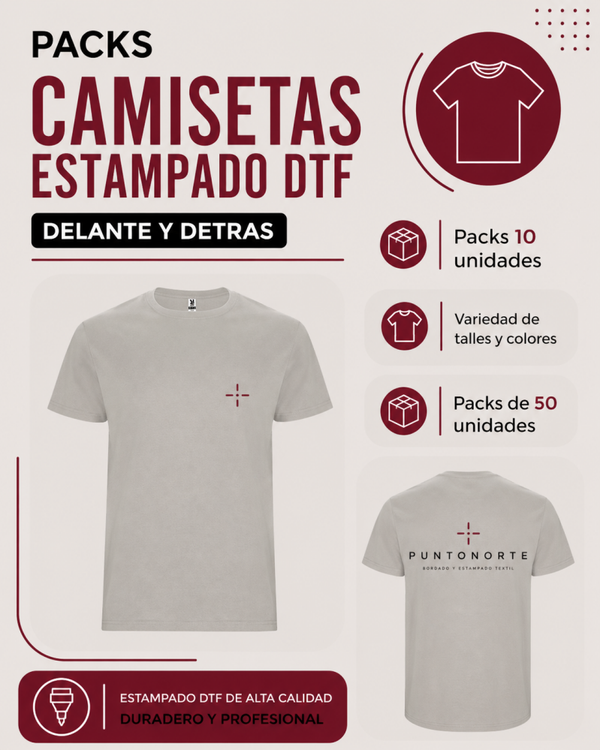 Packs económicos camisetas  150gr DTF