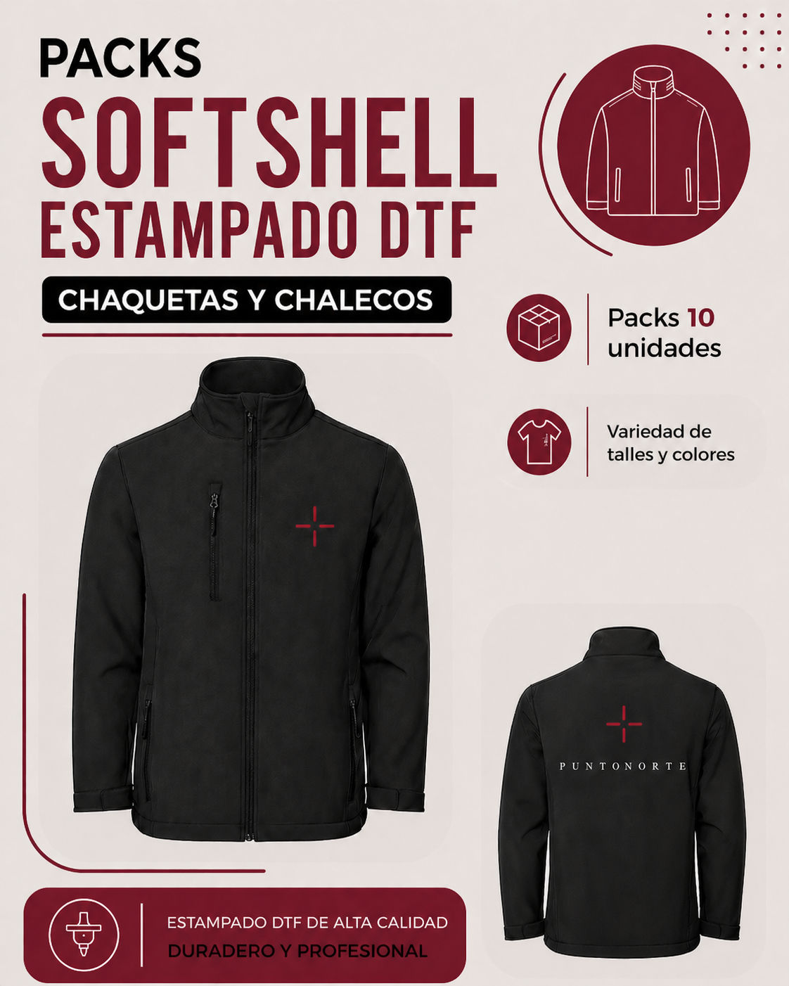 Packs 10 Softshell DTF