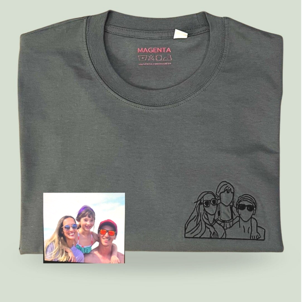 Camiseta OVERSIZE bordada.