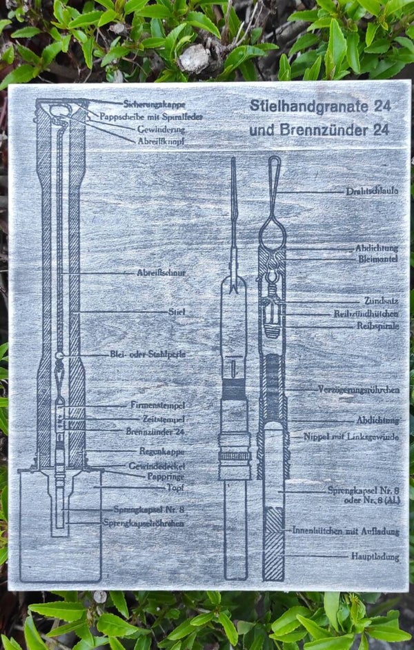 planche technique Stielhandgranate 24