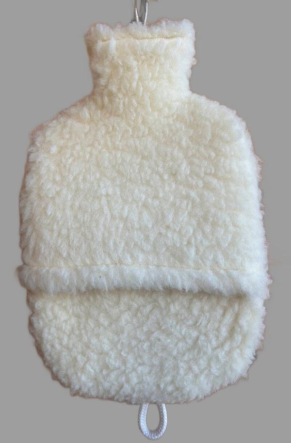 Wärmflasche mit Bezug aus Bio-Teddy