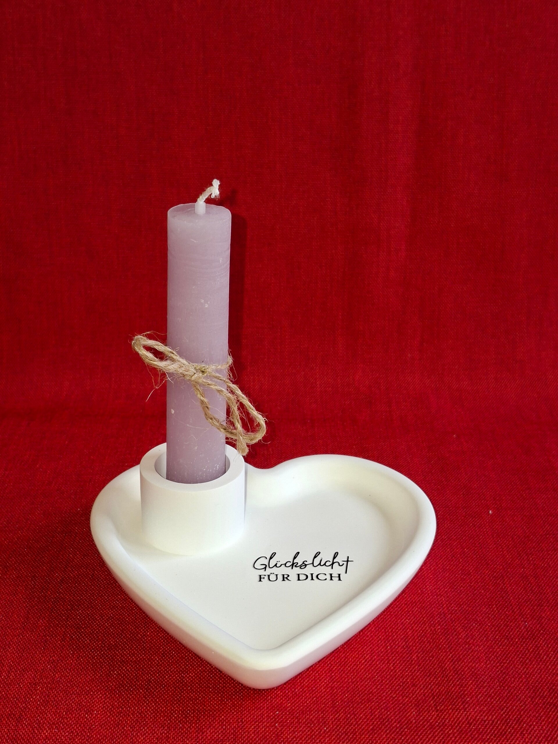 Herz mit Stabkerzenhalter