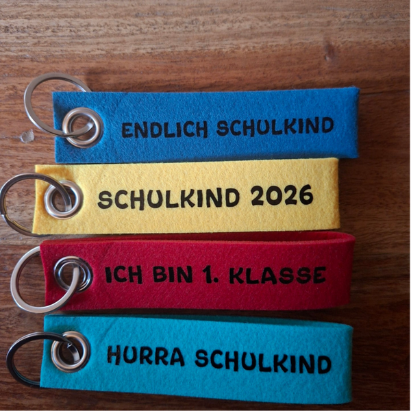 Filzschlüsselanhänger Schulkind
