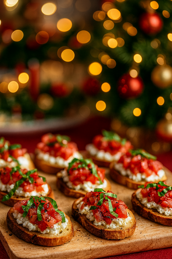 Bruschetta met Tomatensalade & Cottage Cheese