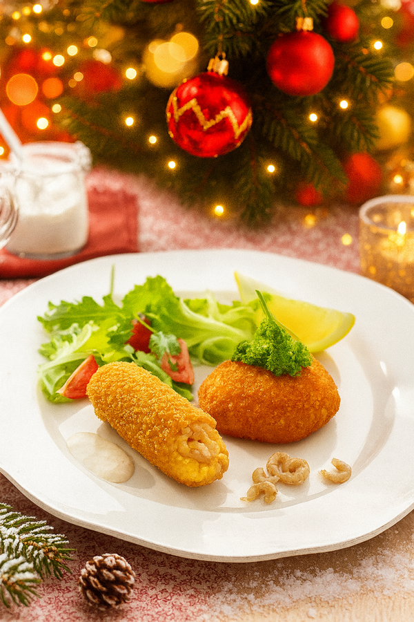 Duo van artisanale kaas en garnaalkroket