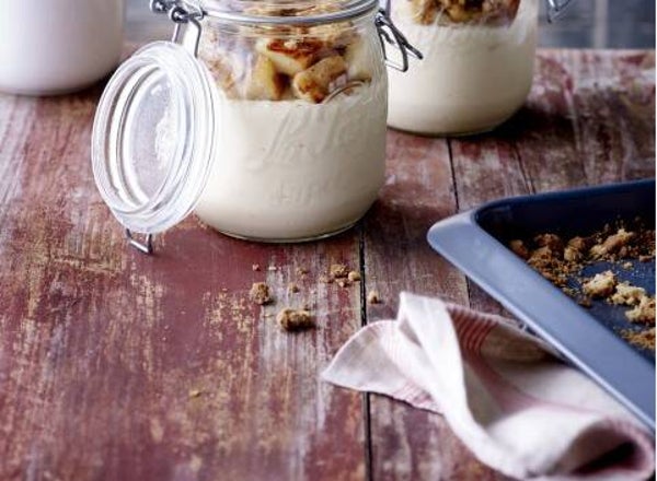 Mascarpone appelmoes met crumble en gebakken appeltjes 🍏✨