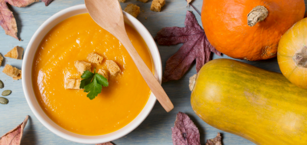 Pompoensoep met een vleugje gember