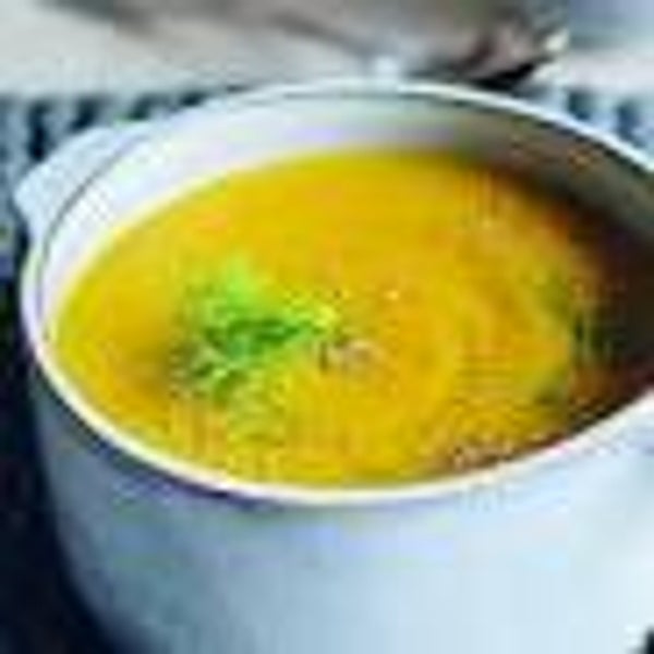 Geroosterde wortelsoep met venkel en gember (veggie)