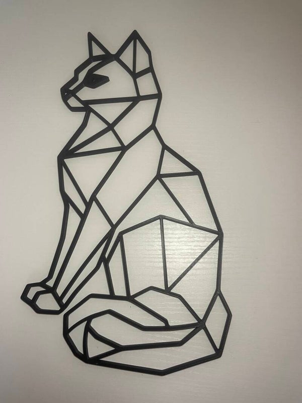 Décoration murale chat polygonal
