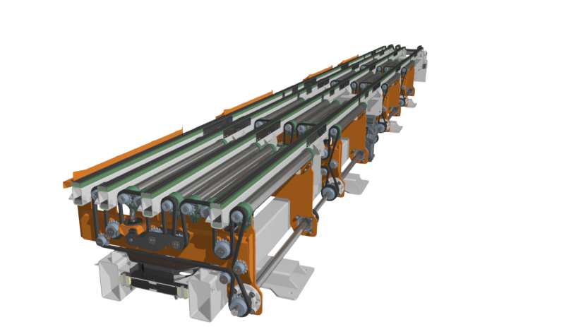 Angetriebene Rollenfördertische für den industriellen Materialtransport