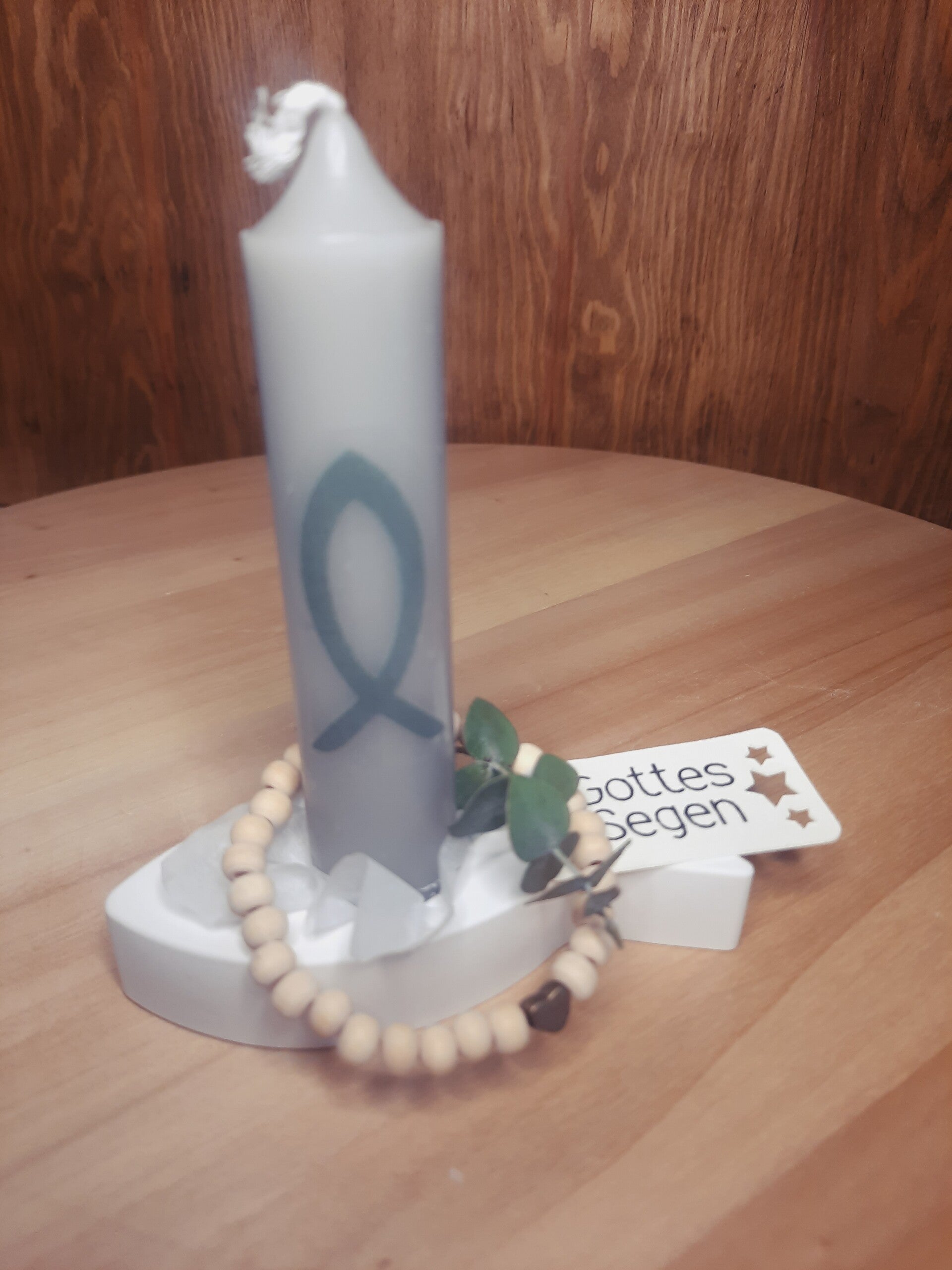 Kleiner Kerzenhalter Fisch