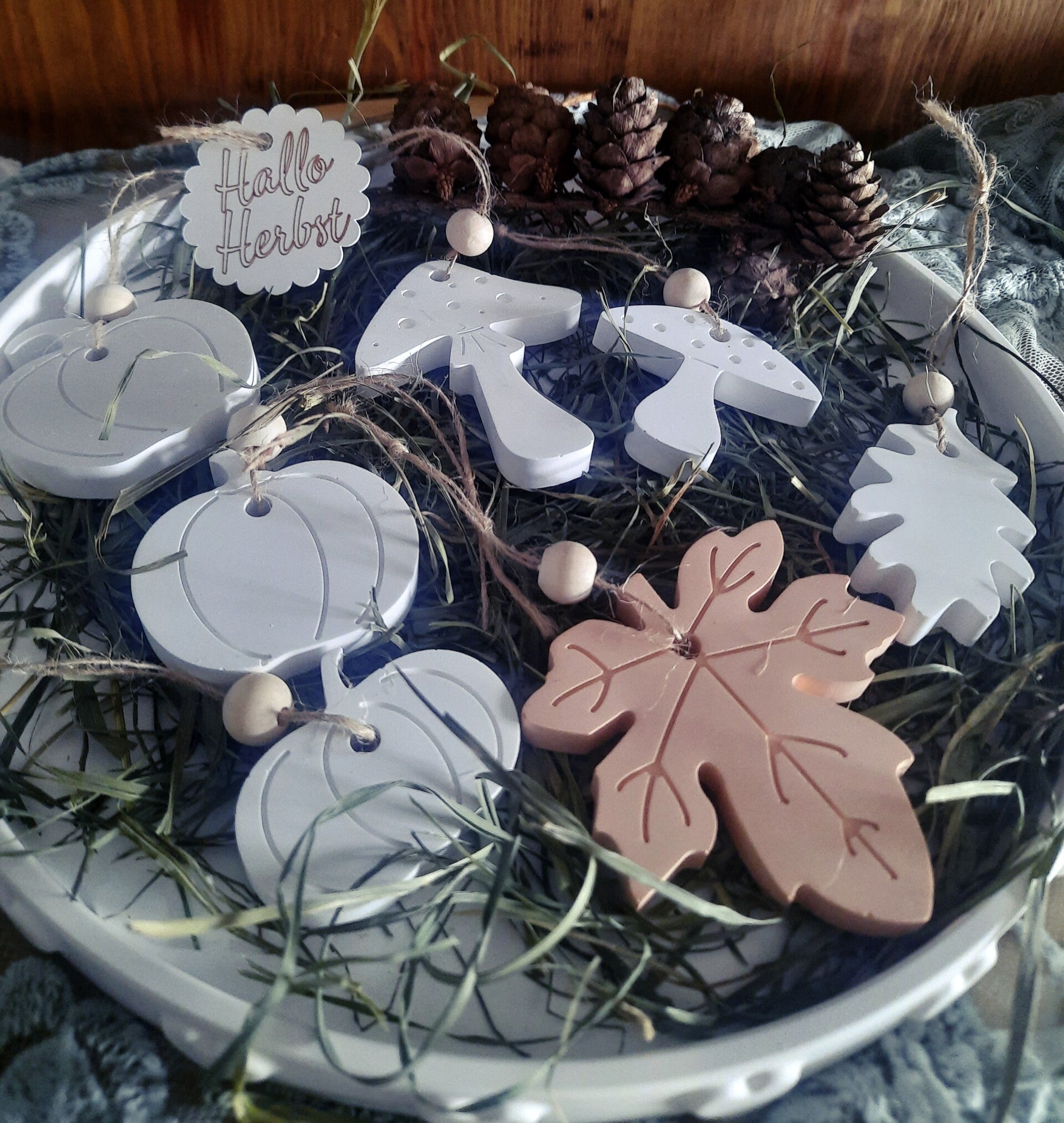 7-teilige Deko-Anhänger Herbstgrüße