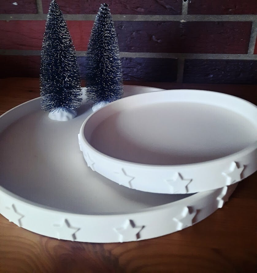 Dekoteller mit Sternenrand
