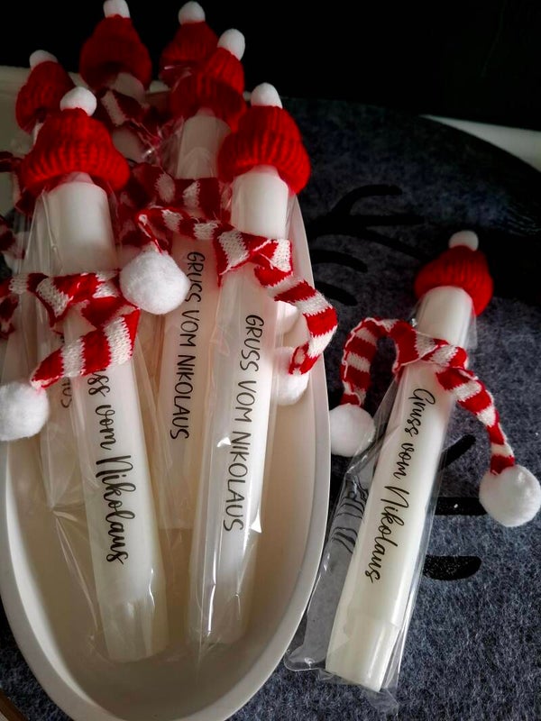 Kerze "Gruß vom Nikolaus"