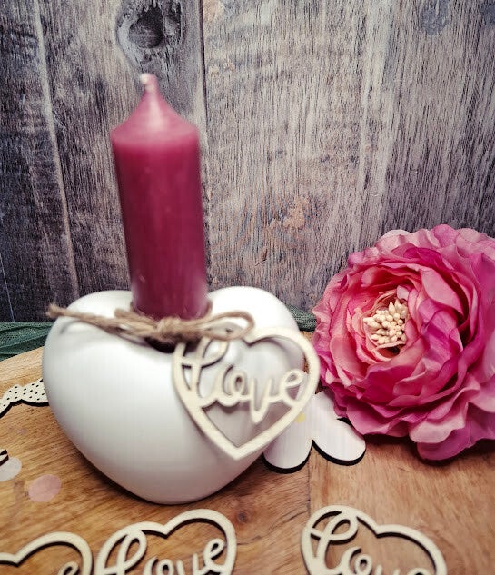 Kerzenhalter Herz-Design