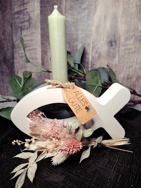 Kerzenhalter Fisch 2 in 1