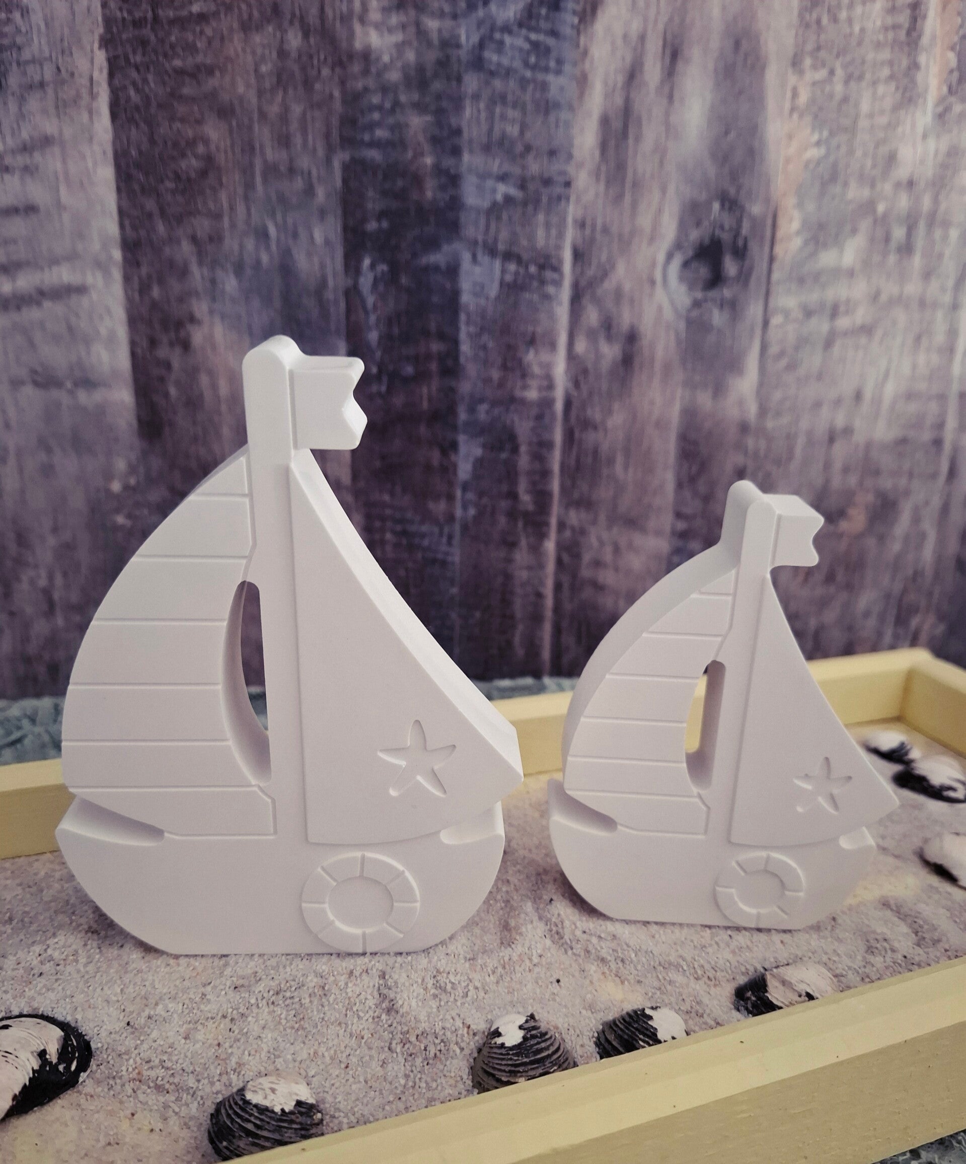 Segelboot-Duo – Maritime Deko zum Verlieben