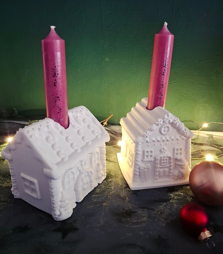 🏠 Lebkuchenhaus-Kerzenhalter - süße Gemütlichkeit