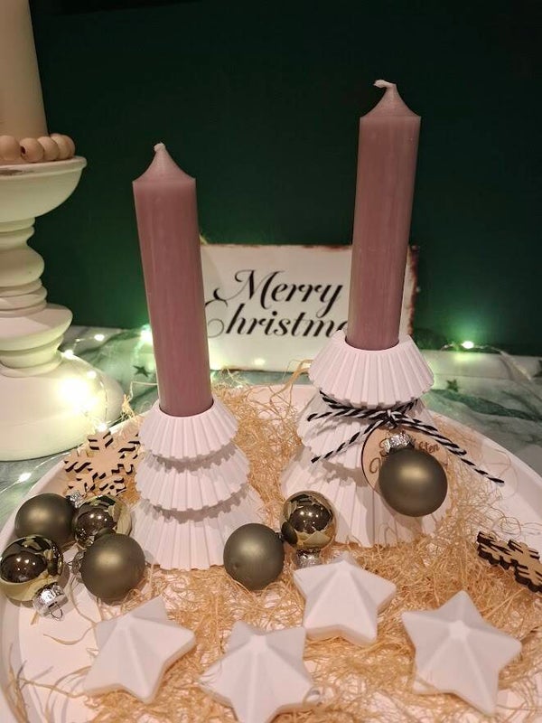 Tannenbaum-Kerzenhalter im Duo oder einzeln