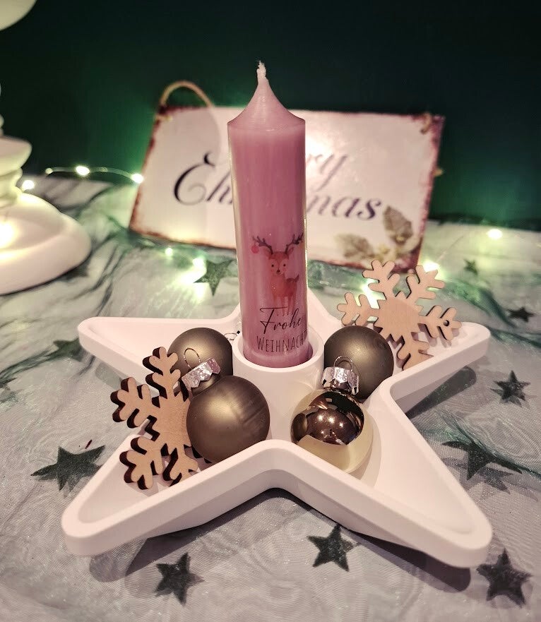 Sternkerzenhalter – ein kleiner Winterzauber