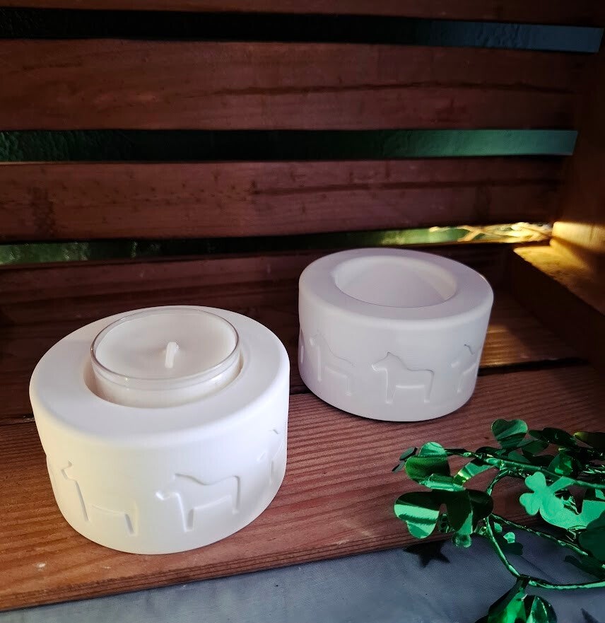 Teelichthalter mit Dala-Pferden - kleines Licht, großes Glück