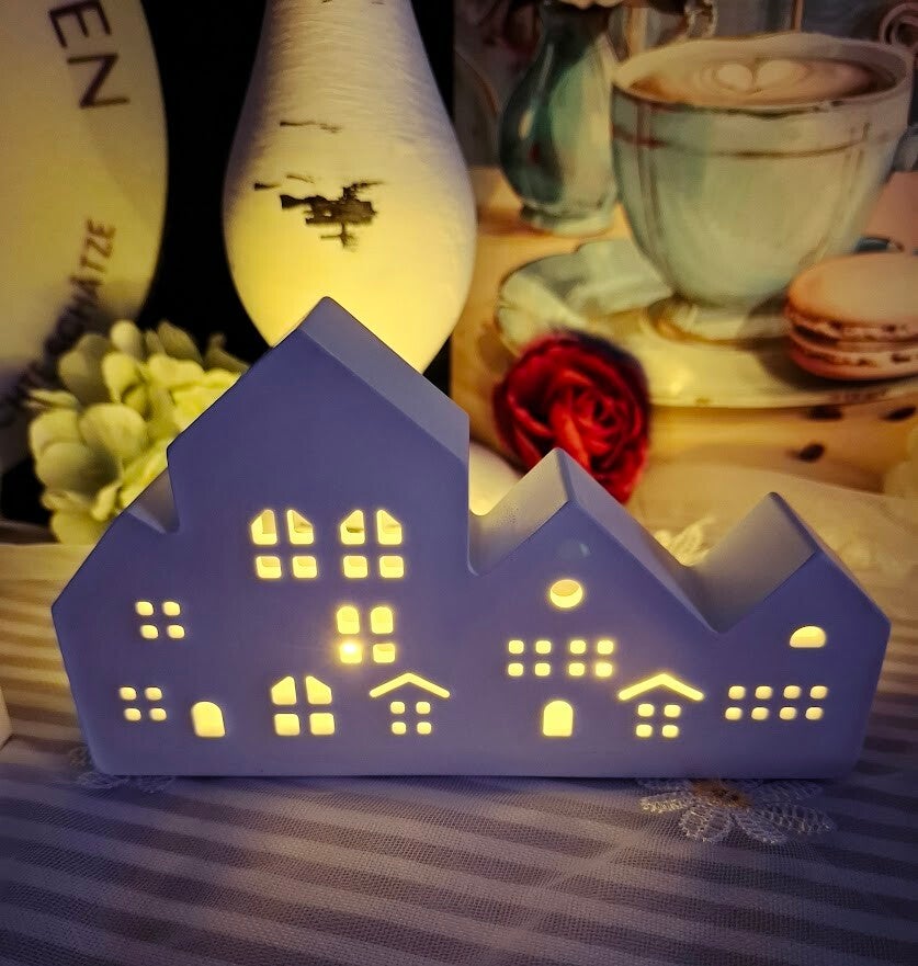 Häuserreihe für Ballonlichter