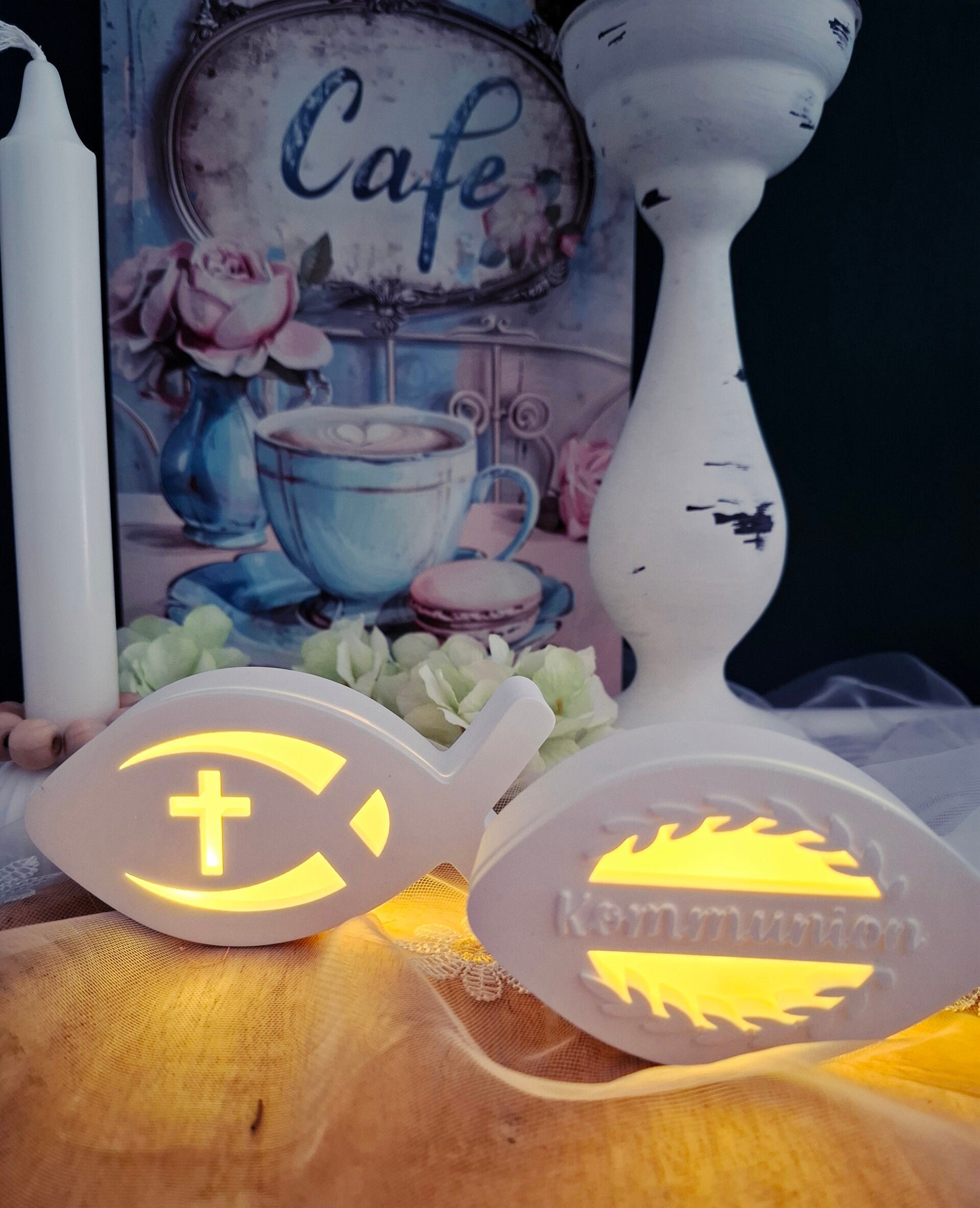 Leuchtender Fisch mit Ballonlicht