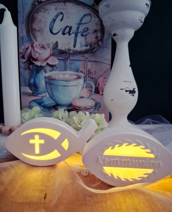 Leuchtender Fisch mit Ballonlicht