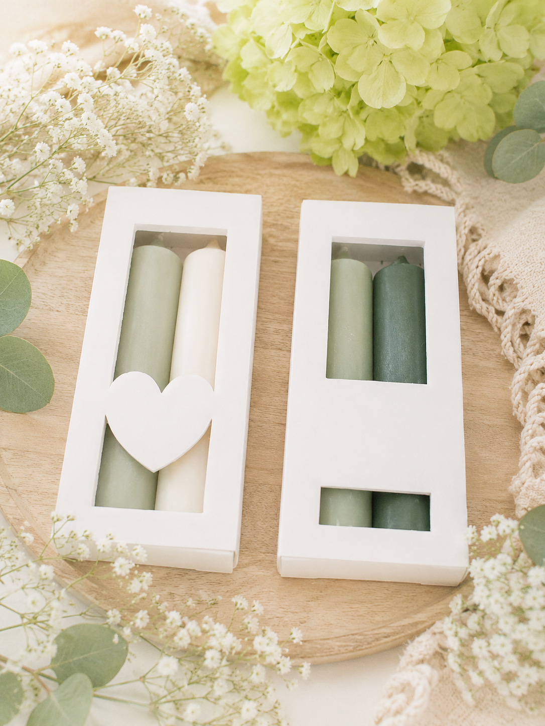 Geschenkbox für 2 Kerzen (2 Motive)