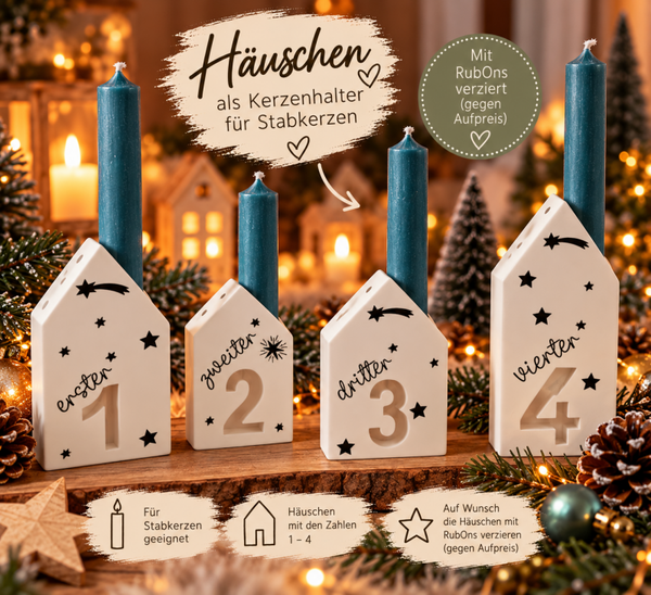 4-teilige Adventshäuschen