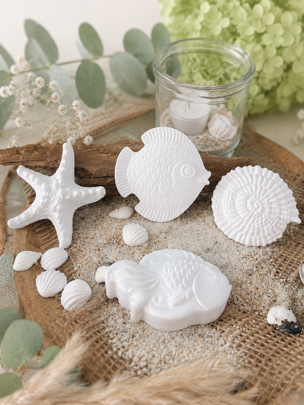 Maritime Deko-Set - Fisch, Seestern & Muschel