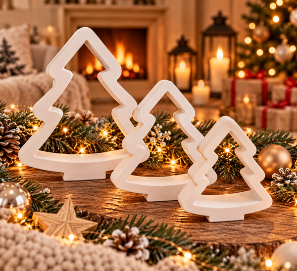 3er Set Tannenbaum Silhouette