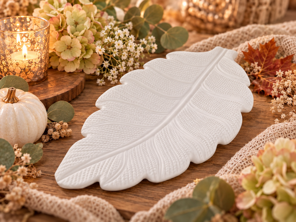 Dekoteller Blatt – Herbstliche Dekoidee 🍂