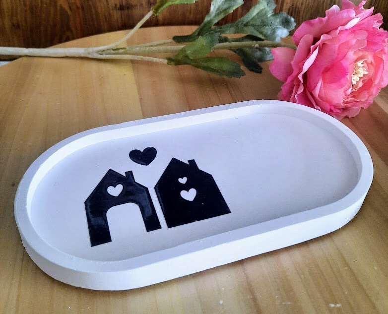 Kleines ovales Tablett