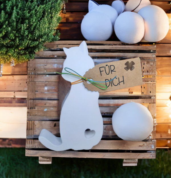 Katze mit Herz im Bauch