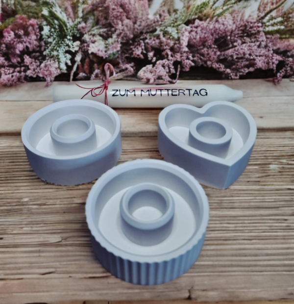 Kleine Kerzenhalter in 3 Varianten