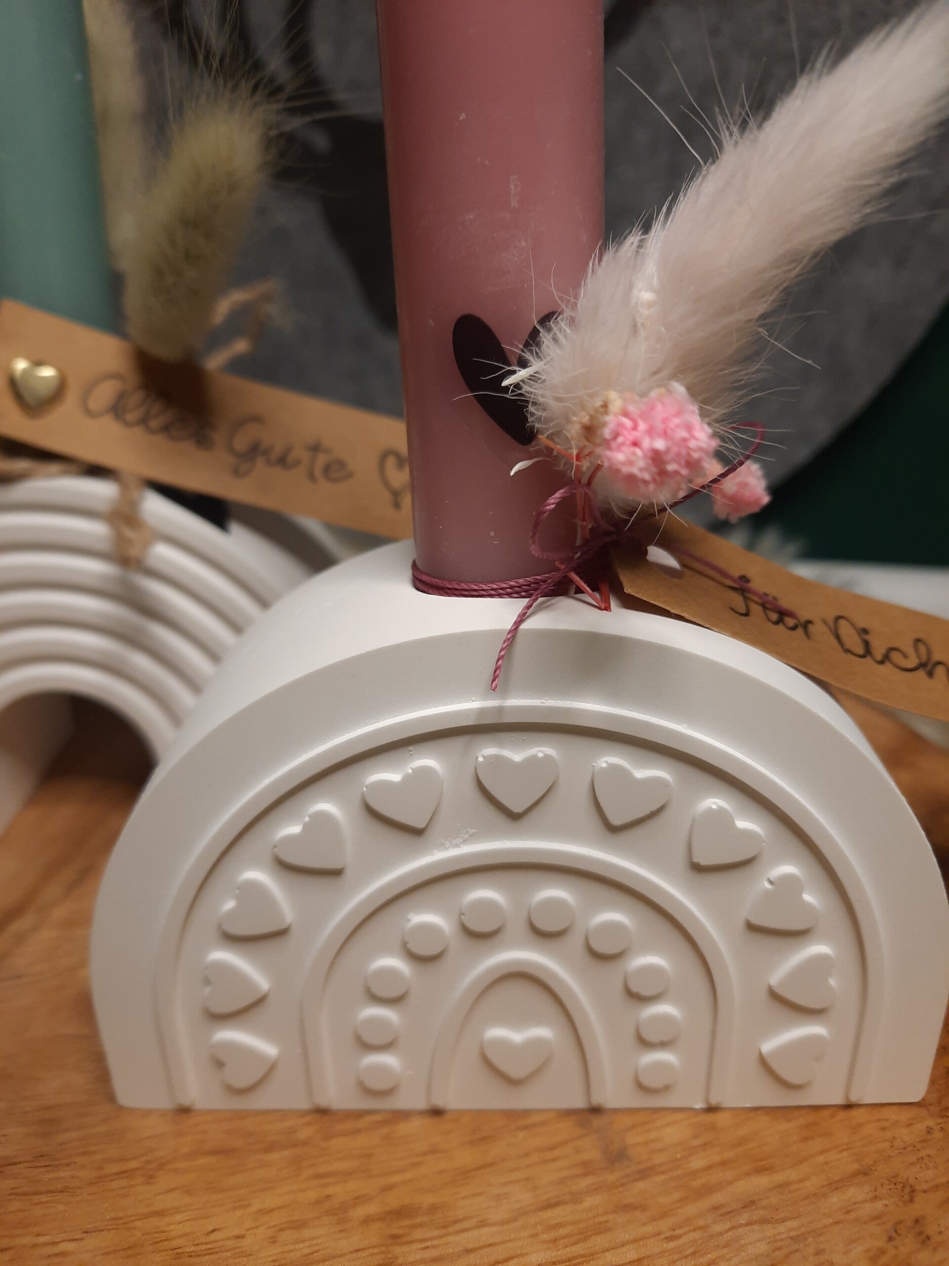 Zauberhafter Regenbogen-Kerzenhalter