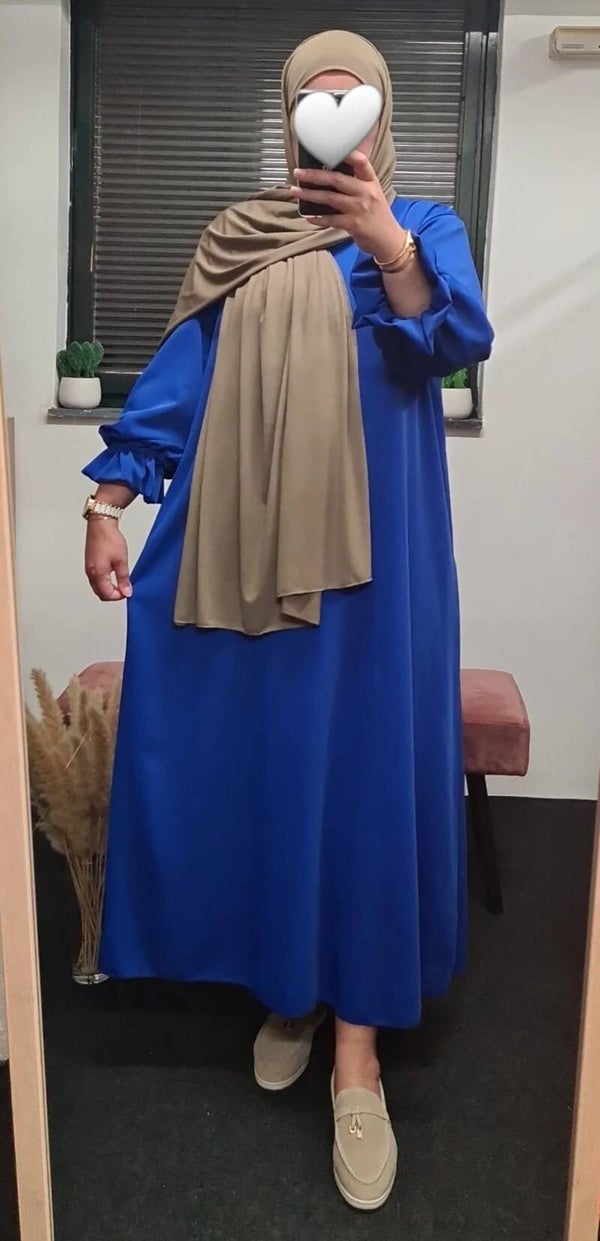 Abaya met pofmouwtjes