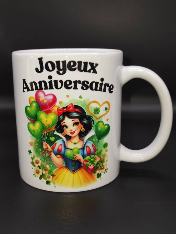 Mug Blanche Neige Joyeux Anniversaire
