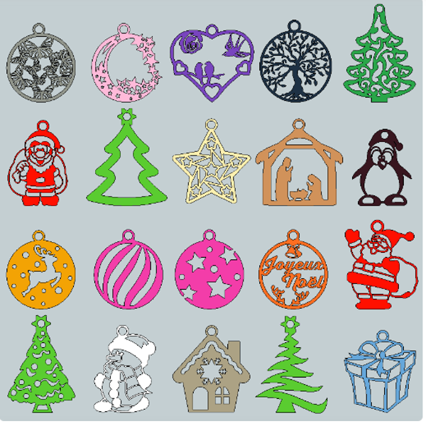 Décoration pour Sapin 55 pièces