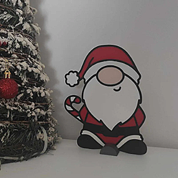 Gnome Père Noël a poser