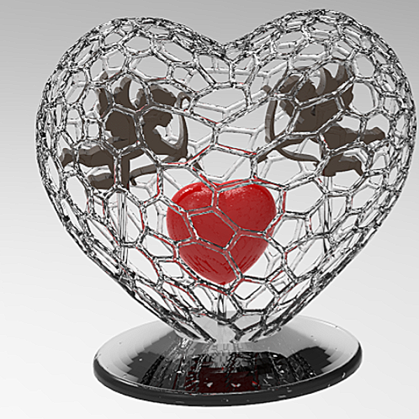 Décoration Coeur Cupidon