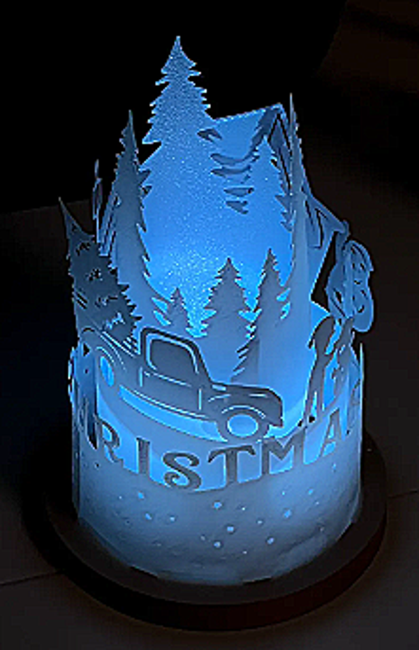 Lanterne ronde Joyeux Noël