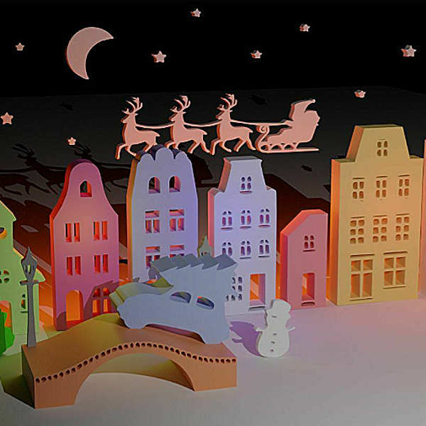 Décoration a poser Village de Noël