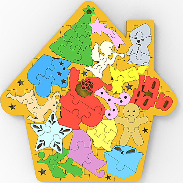 Puzzle Maison de Noël