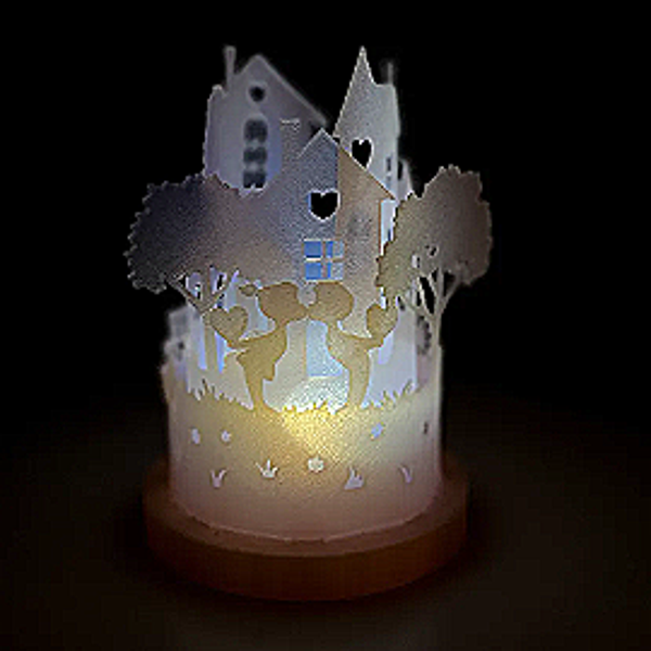 Lanterne ronde blanche Saint Valentin