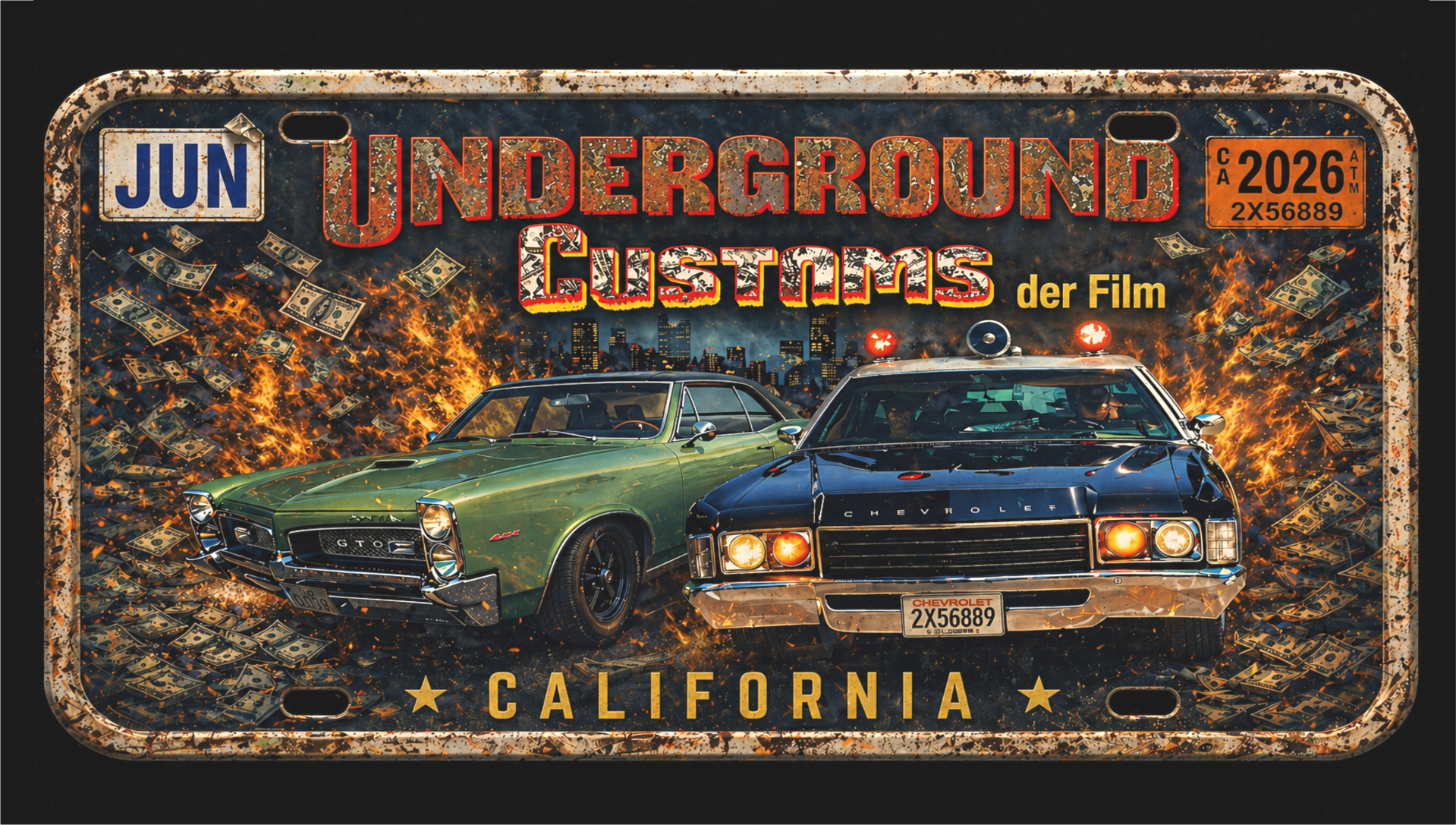 Alu Schild "Underground Customs Autos"