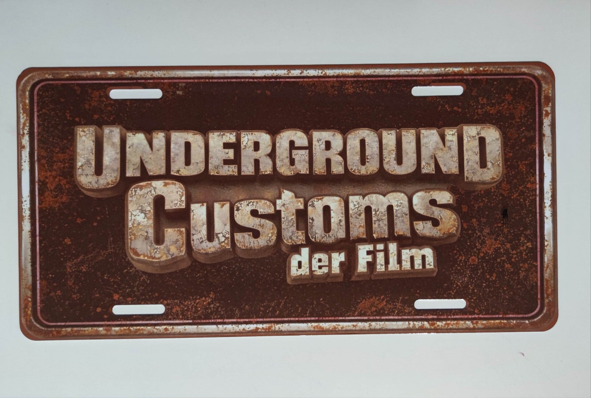 Alu Schild "Underground Customs Rost"