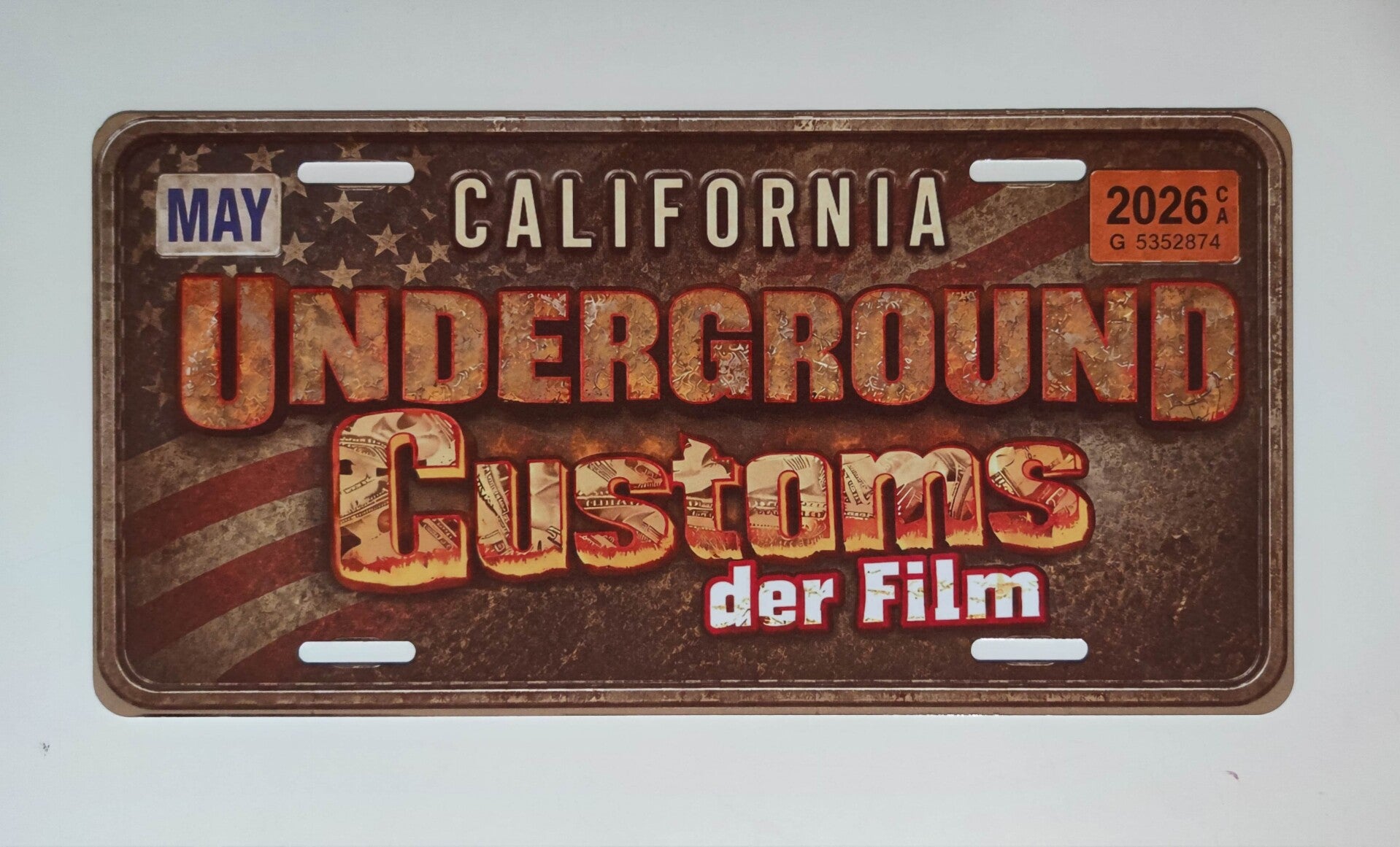 Alu Schild "Underground Customs Flage"